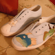Illustration for article titled Oh hey! I painted even more shoes (and a work in progress)